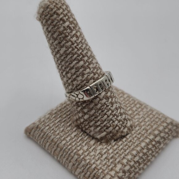 Size 9 Sterling Silver Handmade Debbie Name Scrolled Ring A3068 - Picture 2 of 8